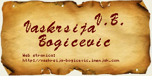 Vaskrsija Bogičević vizit kartica